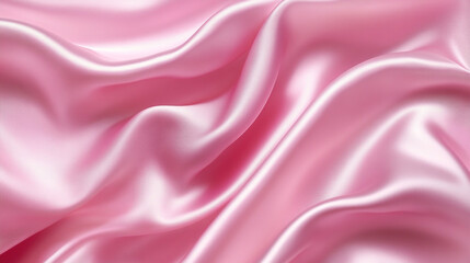 Fototapeta premium A piece of rolled pink silk fabric, Exquisite texture and pattern of pink silk fabric create a stunning background. 