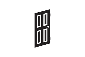  black and white simple door vector silhouette 
