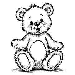  Happy Teddy Bear With Fuzzy Fur Design