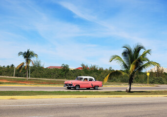 A classic car in varadero, Cuba
