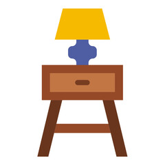 Vector Design Lamp Table Icon Style