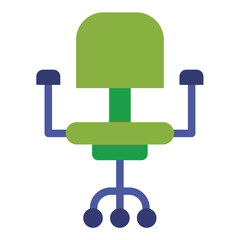 Vector Design Home Office Chair Icon Style