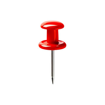 recommend clip art: Red push pin isolated on transparent background. A close-up of a single bright red push pin with a metallic needle. red push pin on transparent background
                    