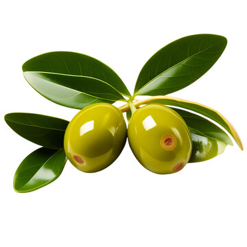 recommend clip art: Green olives with leaves and oil drops isolated on a white background. Green olives and olive leaves with white flowers on a white background. Green olives fruits with leaves
                    
