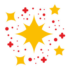 Vector Design Glittery Icon Style