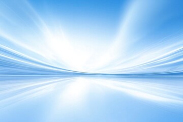 Serene blue abstract landscape with soft waves.