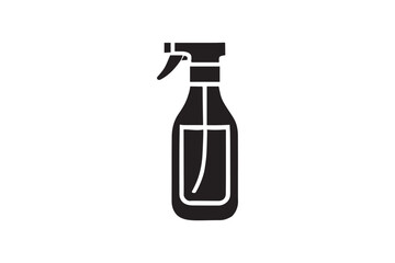  black and white simple spray bottle vector silhouette 