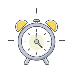 alarm clock with light beam icon, alarm clock with light beam vector illustration-simple illustration of alarm clock with light beam, perfect for alarm clock with light beam logos and icons