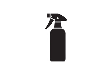  black and white simple spray bottle vector silhouette 