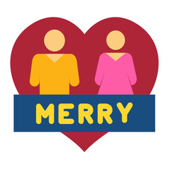 Vector Design Merry Mingle Icon Style