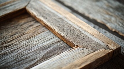 Rustic Wooden Frame: Detailed Look at Aged Wood