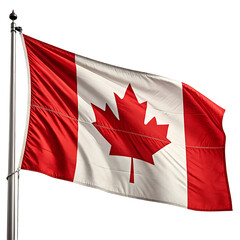 waving flag in isolated white background