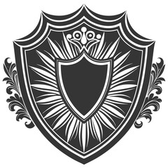 Obraz premium A Strong Shield Design With Heraldic Elements High Quality Editable Vector Design And Illustration