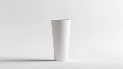 Blank White Paper Cup Mockup - Clean Design for Drinks