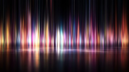 Obraz premium Abstract Colorful Vertical Lines Background with Reflection