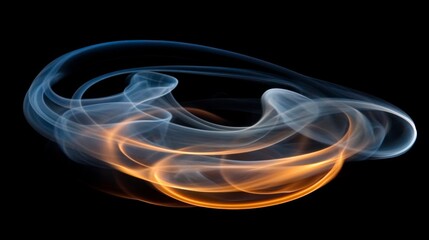 Obraz premium Abstract Smoke Design with Orange and Blue Hues