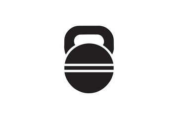  black and white simple Kettlebell vector silhouette 