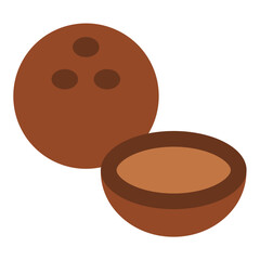 Vector Design Coconut Canvas Icon Style
