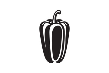  black and white simple Capsicum vector silhouette 