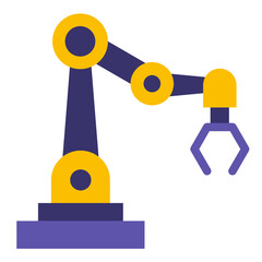 Vector Design Industrial Robot Icon Style