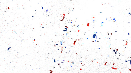 Confetti - Festive background with confetti in the shape of Confetti in the color of the American flag. US independence day.