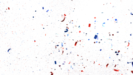 Confetti - Festive background with confetti in the shape of Confetti in the color of the American flag. US independence day.