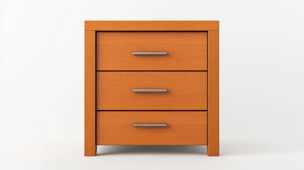 Modern Wooden Nightstand with Three Drawers