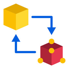 Vector Design Digital Twin Icon Style