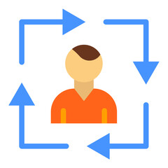 Vector Design Job Rotation Icon Style