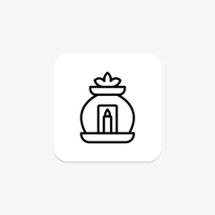 Aromatherapy line icon, vector, pixel perfect, illustrator file