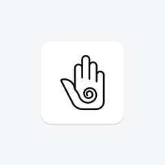 Palm Massage line icon, vector, pixel perfect, illustrator file