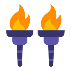 Vector Design Trailblazer Torch Icon Style