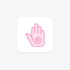 Palm Massage duotone line icon, vector, pixel perfect, illustrator file