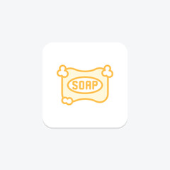 Soap duotone line icon, vector, pixel perfect, illustrator file
