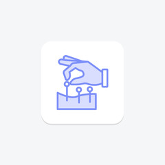 Acupuncture duotone line icon, vector, pixel perfect, illustrator file