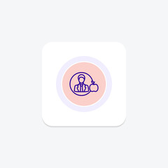 Wellness Lifestyle color circle icon, vector, pixel perfect, illustrator file