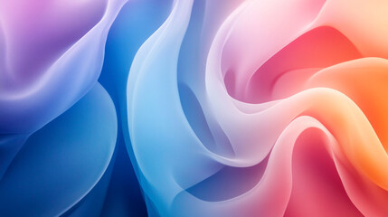 Obraz premium Colorful spiral pattern in vibrant hues of blue, pink, and orange, Elegant eye-catching vector art background featuring a dynamic swirl of rich, vibrant colors, 