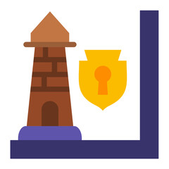 Vector Design Secure Cove Icon Style