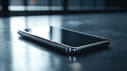 Sleek Smartphone on a Reflective Surface