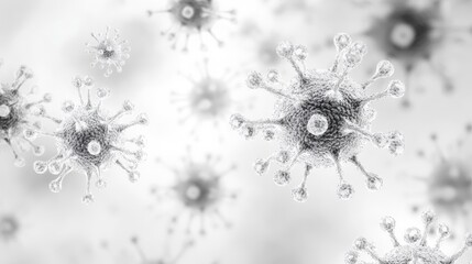 Micro view of PM2.5 particles forming intricate patterns in the air, scientific and artistic representation, clean and clear composition.