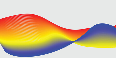 Blue gradient wave layer white background, wavy lines feeling of river, ocean or beach landscape with horizontal sky scene, abstract pattern template for cover, brochure, book, teaching.