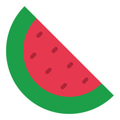 Vector Design Watermelon Slice Icon Style