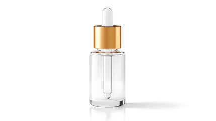 Skincare essentials clear serum bottle studio background product photography bright environment close-up element