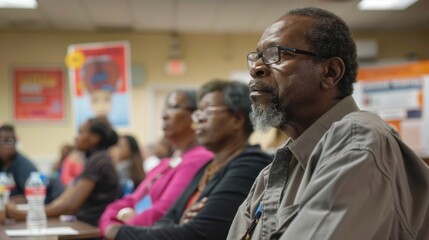 Community Engagement at Voter Rights Workshop with Inspirational Leader and Attendees