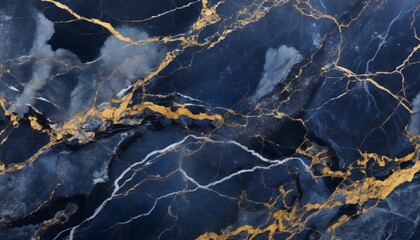 Fototapeta premium blue gold marble texture pattern