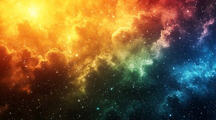 Colorful nebula cosmic background, stars, space