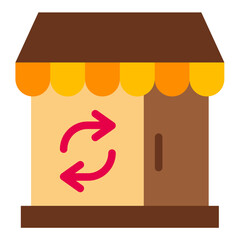 Vector Design Secondhand Shop Icon Style