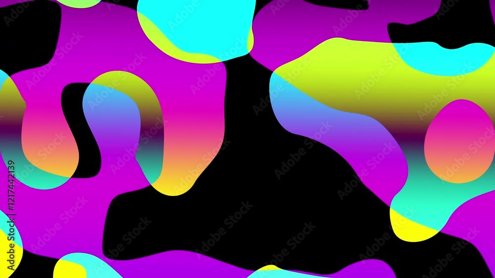 Fototapete abstract colorful shapes. loop psychedelic abstract background