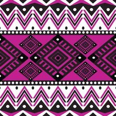 Geometric and bohemian seamless pattern style