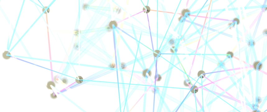 Abstract Network of Lines and Circles - Powered by Adobe